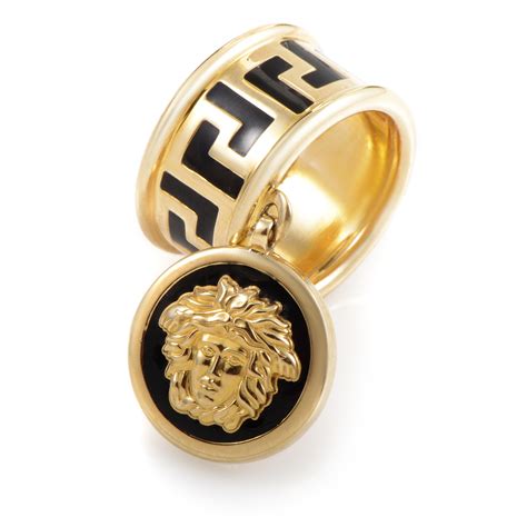 versace enamel medusa ring|versace medusa ring women.